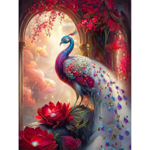 Peacock Animal Series Paint By Numbers For Adults Handpainted Number Drawing Coloring Wall Art Living Room Decor