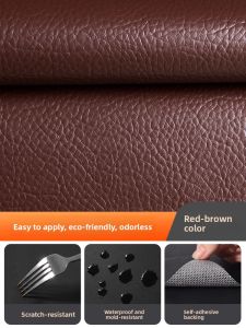 FUYU |Leather Repair Patch Self-Adhesive Leather Replacement Fabric Simulated Leather for Chair Pads and Sofa