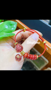 vòng tay nữ hồ ly thạch anh tóc đỏ tự nhiên vip mix đồng điếu thạch anh tóc đỏ và charm túi tiền thạch anh tóc đỏ vip bọc vàng tây vòng tay đá phong thủy hợp mệnh thổmệnh kim trang sức thiết kế đủ hóa đơn thẻ bảo hành