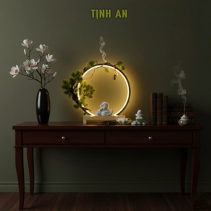 Thác Khói Phong Thuỷ Tiểu Cảnh Trầm Hương Phật Di Lặc An Nhiên Thiền An Shop Decor Không Gian Sống.