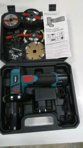 เครื่องเจียร์ 3 นิ้ว +แบต 2 ก้อน อเนกประสงค์ ลูกหมูไร้สาย 12v ลูกหมูตัดเหล็กไร้สาย  ฟรี! ใบตัดเหล็ก-ปูน ใบเจียร์ รวม 6แผ่น