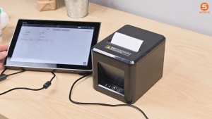 Thermal PrinterQ80A 80mm เครื่องพิมพ์ออเดอร์แยกตัดใบเสร็จเอง เชื่อมต่อโดยระบบ LAN