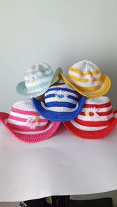 Topi Pantai Anak Perempuan Model Bunga Kamelia Bahan Premium