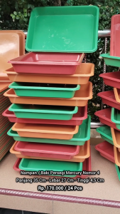 24 Pcs Nampan / Baki Plastik Persegi 35x27x45 Cm