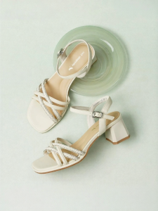 Reddragonfly | Summer New French Style High Heels Sandals White
