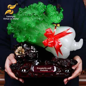 sanstyle | Prosperity Symbolic Jade Cabbage Statue Large