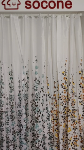 Socone Shower Curtain Waterproof Non-transparent Makapal Home Decor 70x70" Including Shower Rings 180x180cm