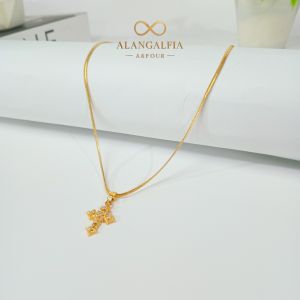 kalung titanium salip cantik arti karat tidak luntur