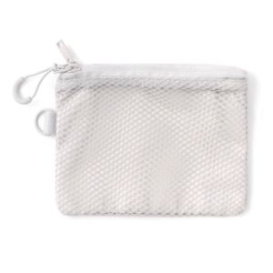 Minimalist Japanese Style Mesh Phone Bag Dual Zipper Storage Wallet Card Holder Small Waste Bag Coin Purse Handbag Nylon