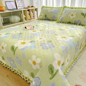 Thickened Pure Cotton Cartoon Bed Cover Three-Piece Set Quilted Duvet Cover Single Bedding Sheet All Seasons Universal