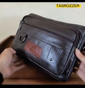 Tas Kitab Selempang Kulit Sapi Muat Kitab Besar