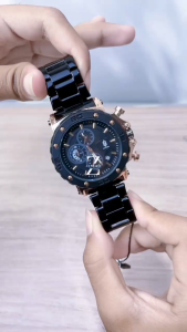 GAVITEN Jam Tangan Pria Gaviten GV 005 Black Rosegold Original Garansi Resmi 1 Tahun - Rantai