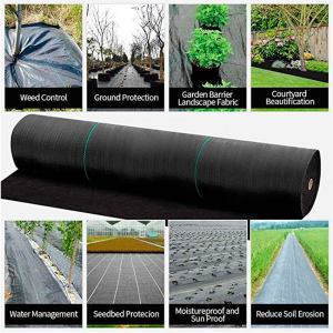 1x10m Weeding Barrier Fabric Premium Landscape Ground Cover Heavy Duty Commercial Gardening Mat Eco Friendly Weeding Control Easy Mulch to Set Up
