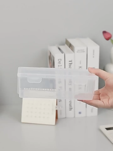 Stationery Case Pencil Box Stackable Translucent Clear Pencil Box Organizer Office Supplies Storage Box Nice