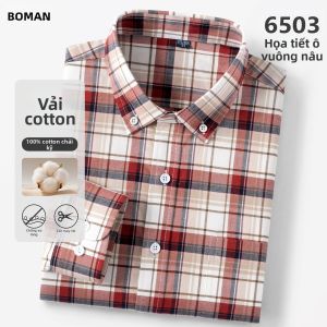 Boman | Áo Sơ Mi Nam Bông Chống Nhăn Carô
