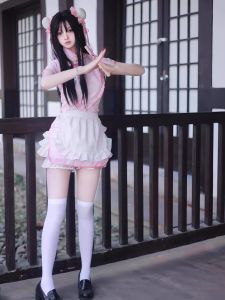 New Chinese Style Cheongsam Dress Halloween Christmas Cosplay Uniform Short Sleeve Maid Uniform Short Cheongsam Daily Wear