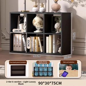 OYIla | Retro Black Grid Bookshelf