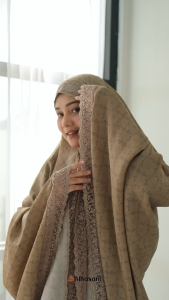 Mukena Santorini Jumbo 3in1 Elegan Warna-Warni dengan Renda Mewah - Bahan Adem Premium