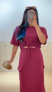 4882 SAZEE KNIT ONE SET CROP SKIRT SET WANITA