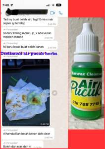 ORIGINAL HQ UBAT TELINGA 15ml (L)💯🌿SINUS CARE 100% Earwax Cleanser ORIGINAL - Air Pucuk 15 ML Original READY STOCK