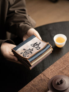 Thickened Suede Tea Towel High Absorbency Luxury Tea Cloth Tea Set Accessories Retro Tea Pot Care Special Towel Wipe Mat