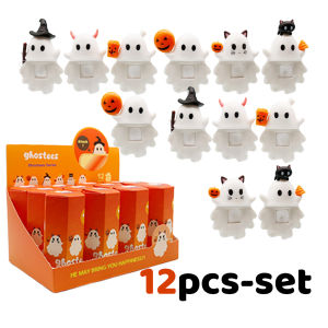 2025 Halloween Ghost Small Figurines for Phone Buddy Smartphone Figurine Halloween Mini Model Doll Peel-and-stick Ornament Gift