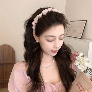 Fresh Forest Style Womens Hairband with Wrinkles Anti-Slip High Hairline Elegant Sweet Face Slimming Hair Accessories