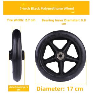 XIYUYANGGUANG | Swivel Wheelchair Front Wheels Pair With Bearings Solid