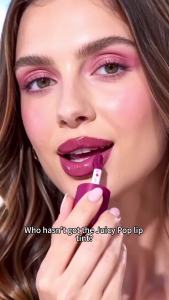JuicePop Box Lip Tint Hydrating Oil Lip Gloss High Shine Non-Sticky Long Lasting Waterproof Lightweight Nourishing Vivid Color L