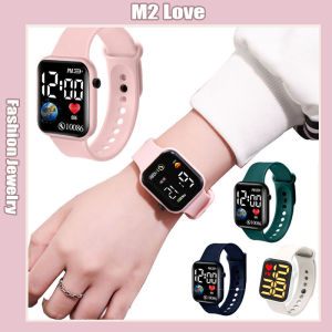 Women Watch Fashion Sports Waterproof Watch Silicone Watches Square LED electronic watch