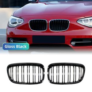For BMW 1 Series F20 F21 2011-2014 Front Bumper Kidney Shaped Air Intake Grille Sport Style Double Bar Air Intake Grille