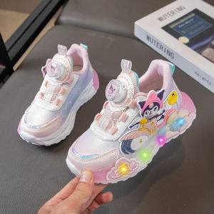 KUOBURENSHENG | Anti-slip Waterproof Glowing Girls Princess Dad Shoes