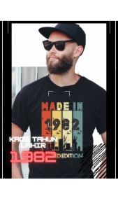 Kaos Tahun Lahir Bahan Asli Katun Combed