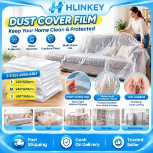 Hlinkey đàn hồi đồ nội thất bụi bìa nhựa không thấm nước Tấm bảo vệ ghế sofa cho đổi mới di chuyển sơn lớn trong suốt PE phim
