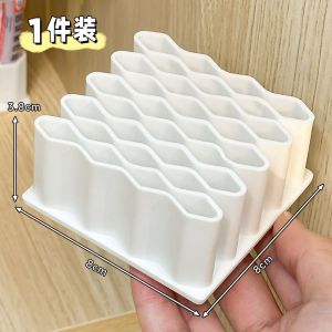 กล่องจัดระเบียบครีมทาผิวบนโต๊ะทำงานแบบพลาสติก 5 ช่อง ที่จัดเรียงยาติดกระบอก กล่องจัดระเบียบเครื่องใช้ในบ้าน