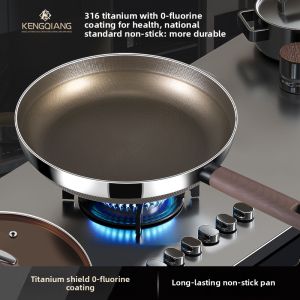 RONGCHUAN | Titanium Non-Stick 316 Stainless Steel Frying Pan