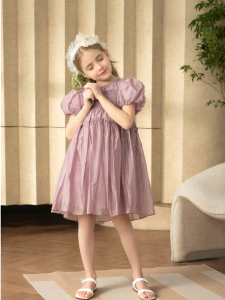 Summer Childrens Princess Dress Short Sleeve Pullover