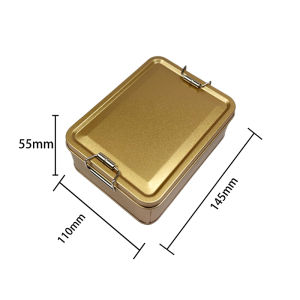 【Rectangular Tinplate Storage Box With Lid Dustproof Cookie Tin Home Kitchen Storage For Candy Coffee Tea Jewelry Chocolate】