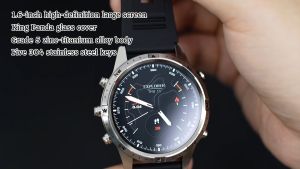 Aolon GT5 Pro jam tangan pintar Jam Running Pria Pace Compass Smart Watch 1.6 inch Full Screen Bluetooth Call 100+ Sport Mode Smartwatch Heart Rate Jenis bisnis 163” terbaru smartwatch