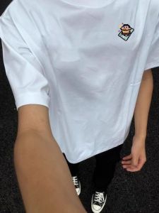 SUOSHE | Oversized Cartoon Print Cotton T-shirts for Couples