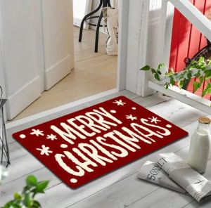 Welcome to the Christmas Tree Mat Gnome Pattern Door Mat Carpet Living Room Kitchen Bedroom Laundry Room Home Christmas Decor