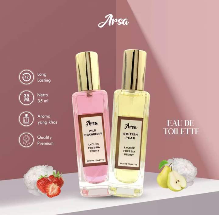 BELI DAPAT PARFUM WANITA ARSA BRITISH PEAR WILD STRAWBERYY