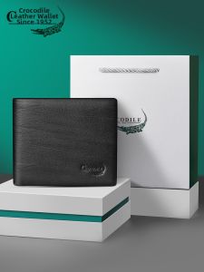 Crocodile | Genuine Leather Wallet for Men Patterned Business Casual