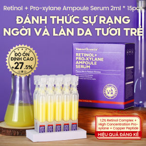 【MUA 1 TẶNG 1】Serum Retinol Pro-xylane Ampoule VIBRANT GLAMOUR Vòng Chống Lão Hóa Ổn Định Đường Nét Ba Mức Đồng Làm Sáng Da & Dưỡng Ẩm Sâu & Làm Mờ Nếp Nhăn 15pcs*2box