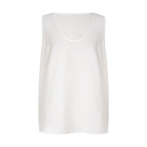 Wrinkled Feel Dry Silk Blend Sleeveless Top