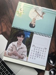 Xiao Zhan New Song Lyric Desk Calendar 2026/2027 Yearly Cross Yearly Beautiful Desktop Decoration Gifts Home Living Supplies