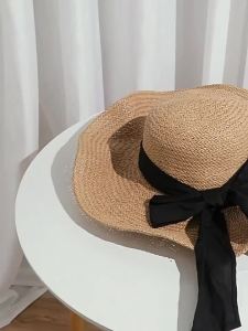 New Woman Summer Hat Women Straw Hat Big Brim Beach Hat Foldable Vacation Summer Hat Sunscreen Sunshade Hat Straw Hat