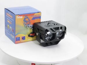 【COD】Upgraded Mini Driving Light Five Mode Motorcycle Spotlight Led Strong Light Dual Lens Auxiliary Light With Angel Eyes Flashing Electric Vehicle Headlights