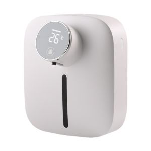 Soap Dispenser Automatic Wall Mounted USB Rechargeable Temperature Display Screen Multifunctional Soap Dispenser Disinfection