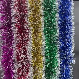 2/4M Christmas Ribbon Garland Green Cane Tinsel Ribbons Xmas Tree Hanging Pendent Wreath Ornaments Home Party Supplies